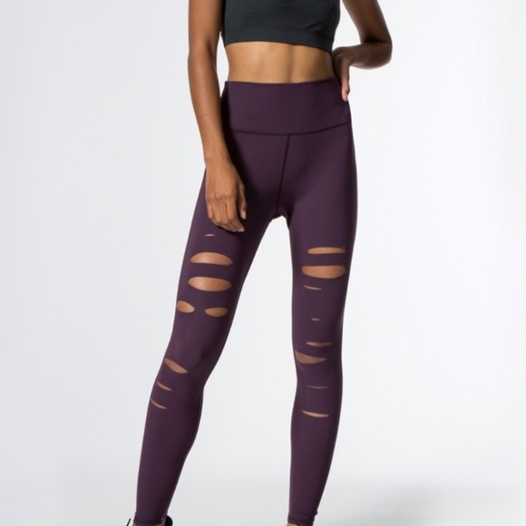 ALO Yoga Pants - Alo High waisted warrior ripped leggings